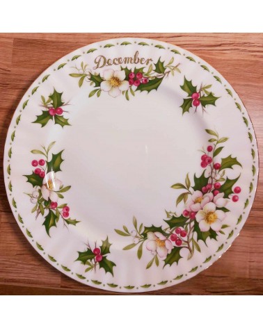 Assiette à dessert Vintage - Décembre - Flower of the month - Royal Albert - 20 cm