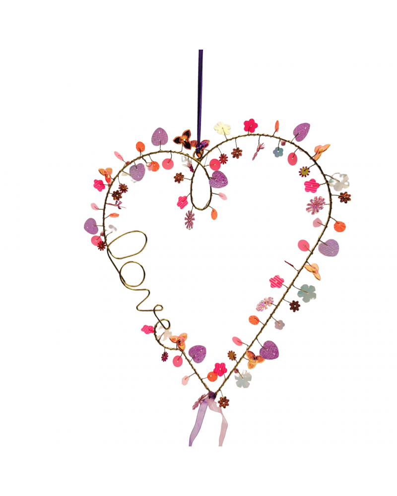 Cœur de perles scintillante - Noï - Love heart SWA22275