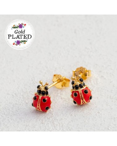 Boucles d'oreilles - Coccinelles - Natural Life