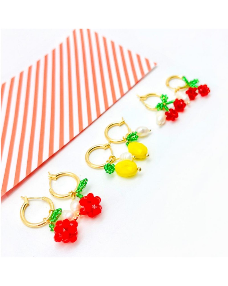 Boucles d'oreilles - Perles citron - Noï - PT22309