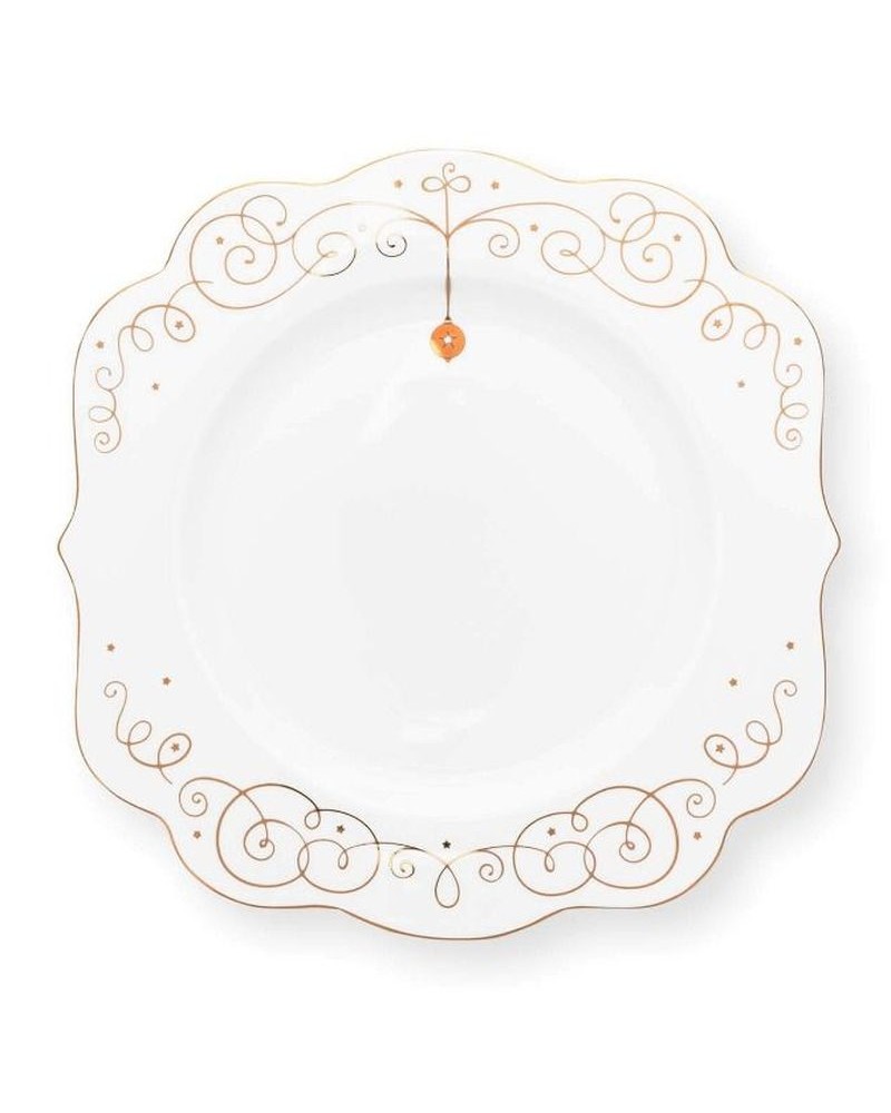Assiette 28 cm - Pip Studio - Royal Winter White 51001399