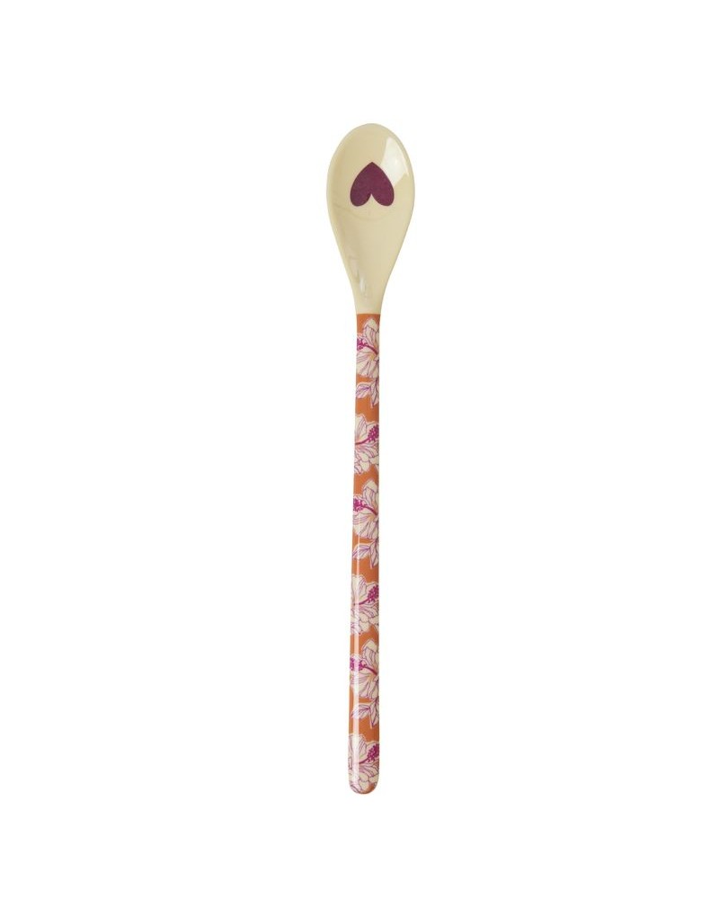 6 Cuillères à Latte En Mélamine RICE - Multicolores (jaune, Bleu, Vert, Rose, Etc.) - Longueur 19 Cm, Lave-vaisselle
