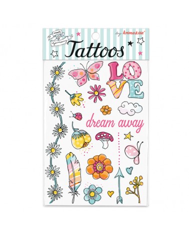 Tatouages éphémères - Krima et Isa - Flower power