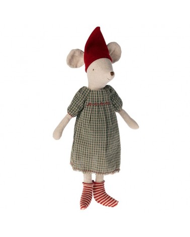 Souris Maileg - Christmas Mouse - Medium girl - Robe - 14-3710-00