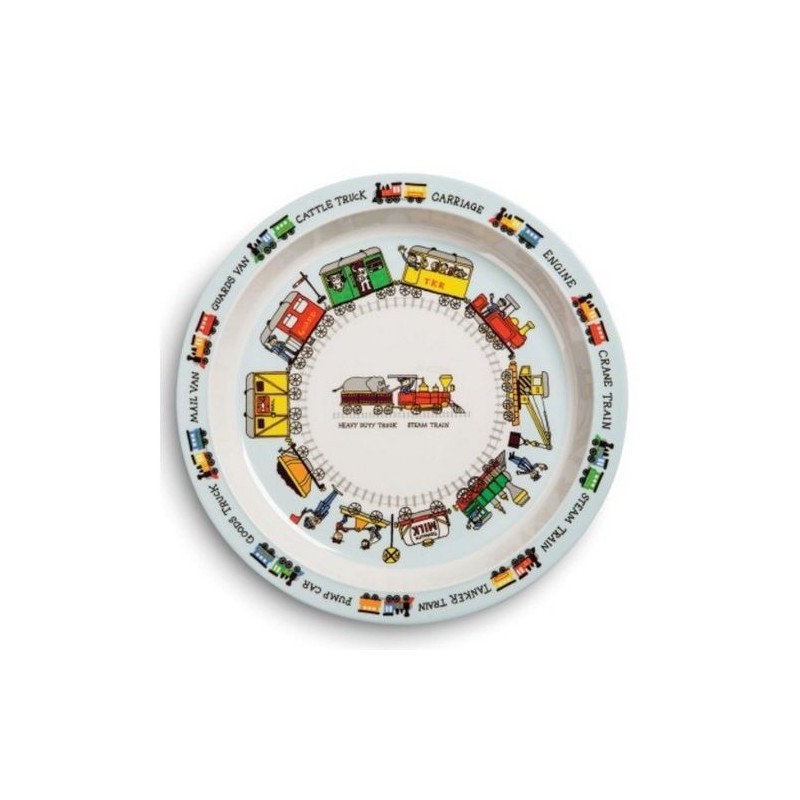 Assiette en mélamine - Trains - Tyrrell Katz