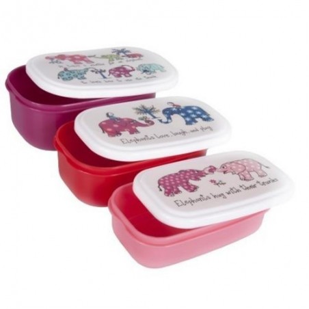 Lot de 3 boites alimentaires - Éléphants - Tyrell Katz