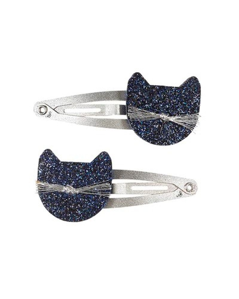 Barrettes Chats - Souza - bleues nuit - 105241