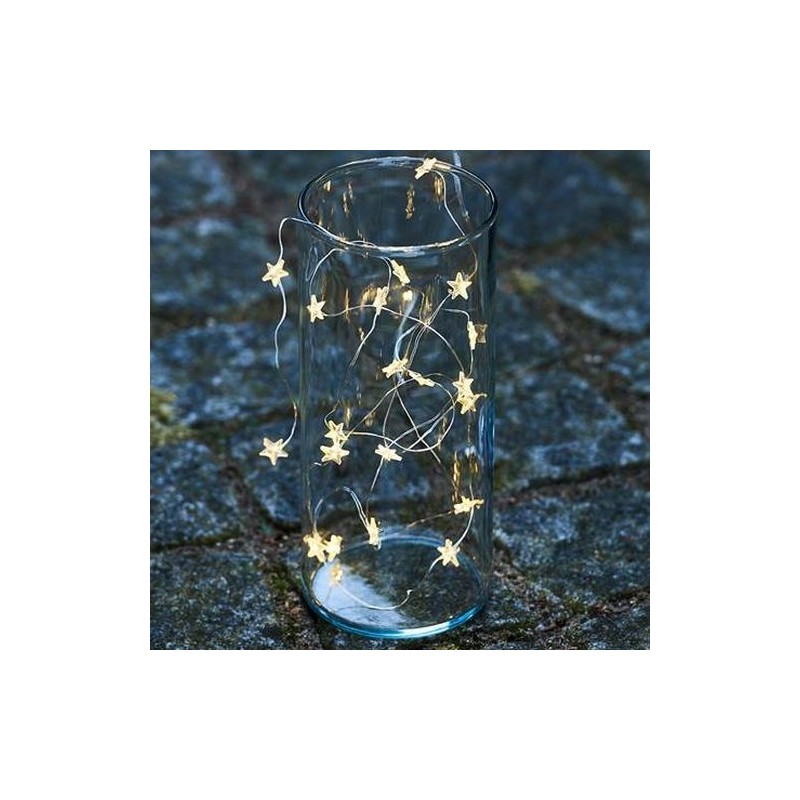 Guirlande lumineuse LED - Sirius - Trille - Petites étoiles - Argent - 20L