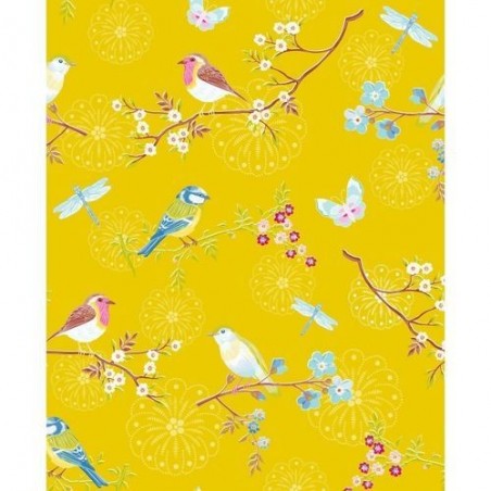 Papier peint - Early Bird - Jaune - ref 375083