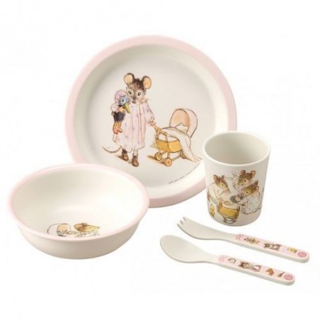 Coffret vaisselle - Ernest et Célestine - Rose