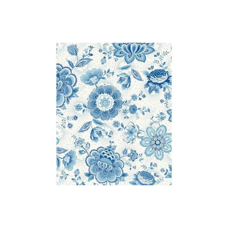 Papier peint - Folklore Chintz - Light blue - ref 341012