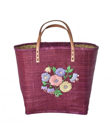 Panier - Shopping bag - Rice - Raphia - Heavy flower - BGLEA-FLOSPL