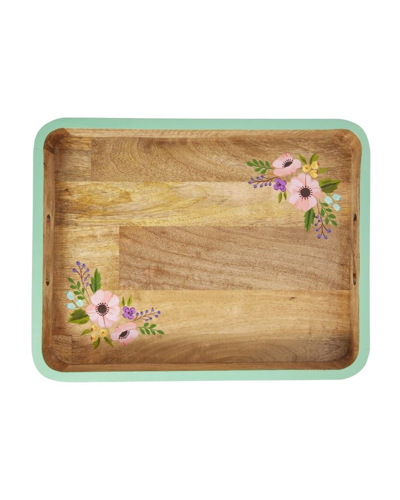 Plateau de service - Rice - bois - Mint and Flowers - TRAY-LWOREG