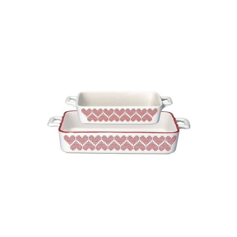 Lot de 2 plats - Greengate - Micha red
