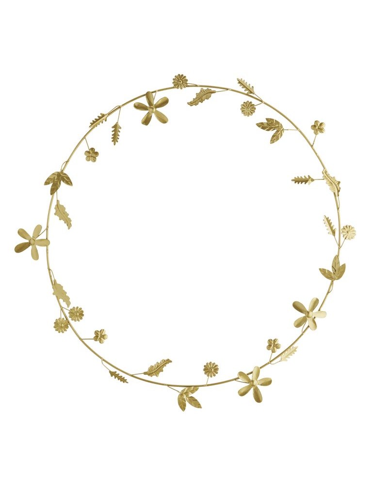 Grande couronne de gui en métal - Mistletoe wreath - Madam Stoltz - 56cm - 28833