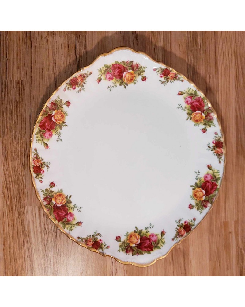 Plat à gateau Vintage - Old country rose Royal Albert - 31cm