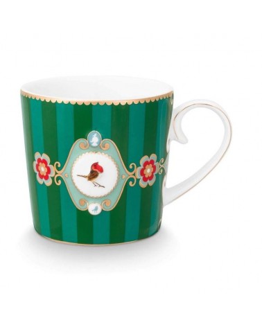 Petit mug - Love Birds Emeraude Stripes - Pip Studio - 15 cl - 51002470