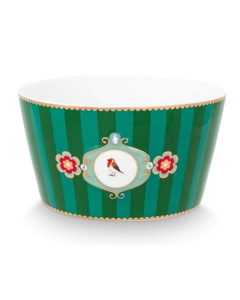 Bol Pip Studio Love Birds Emeraude Stripes - 15 cm - 51003308