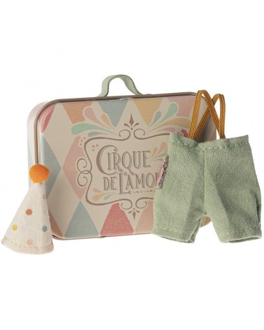 Tenue de clown dans sa valisette - taille petite frère - Maileg - 17-4103-00