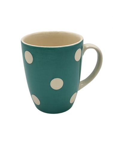 Mug gros pois vert mint - Déjeuner sur l'herbe - 30 cl