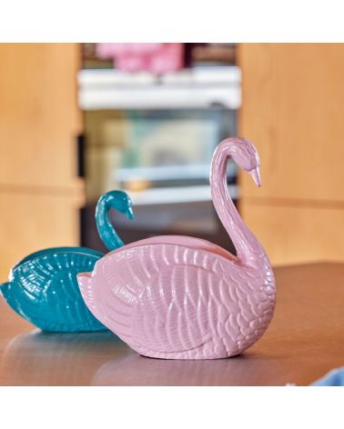 Vase en métal - Cygne bleu - Rice