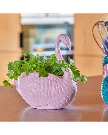 Vase en métal - Cygne bleu - Rice