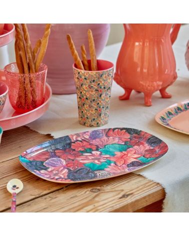 Assiette rectangulaire mélamine - Plateau Rice- Swan Lake