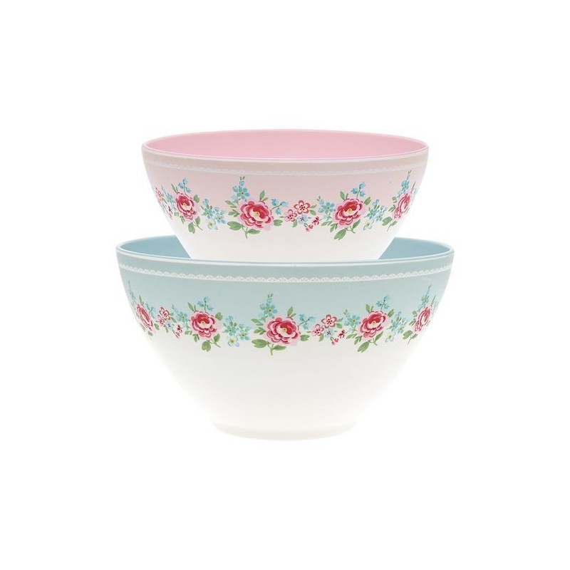 Lot de 2 saladiers - Greengate - Meryl blue