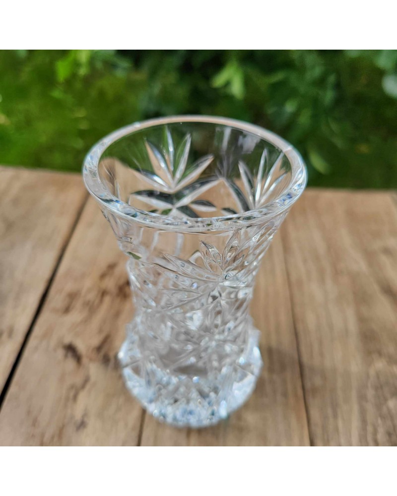 Petit Vase Vintage sculpté- cristal de Flandre
