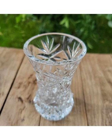 Petit Vase Vintage sculpté- cristal de Flandre