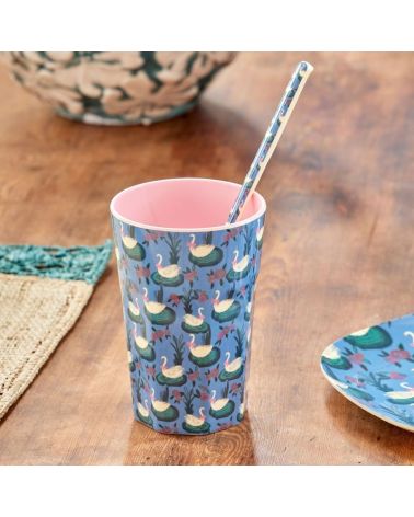 Cuillère longue en Mélamine RICE - New Fall floral - 22cmCuillère longue en Mélamine RICE - Swan Lake