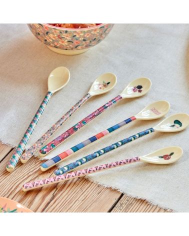 Cuillère longue en Mélamine RICE - New Fall floral - 22cmCuillère longue en Mélamine RICE - Swan Lake