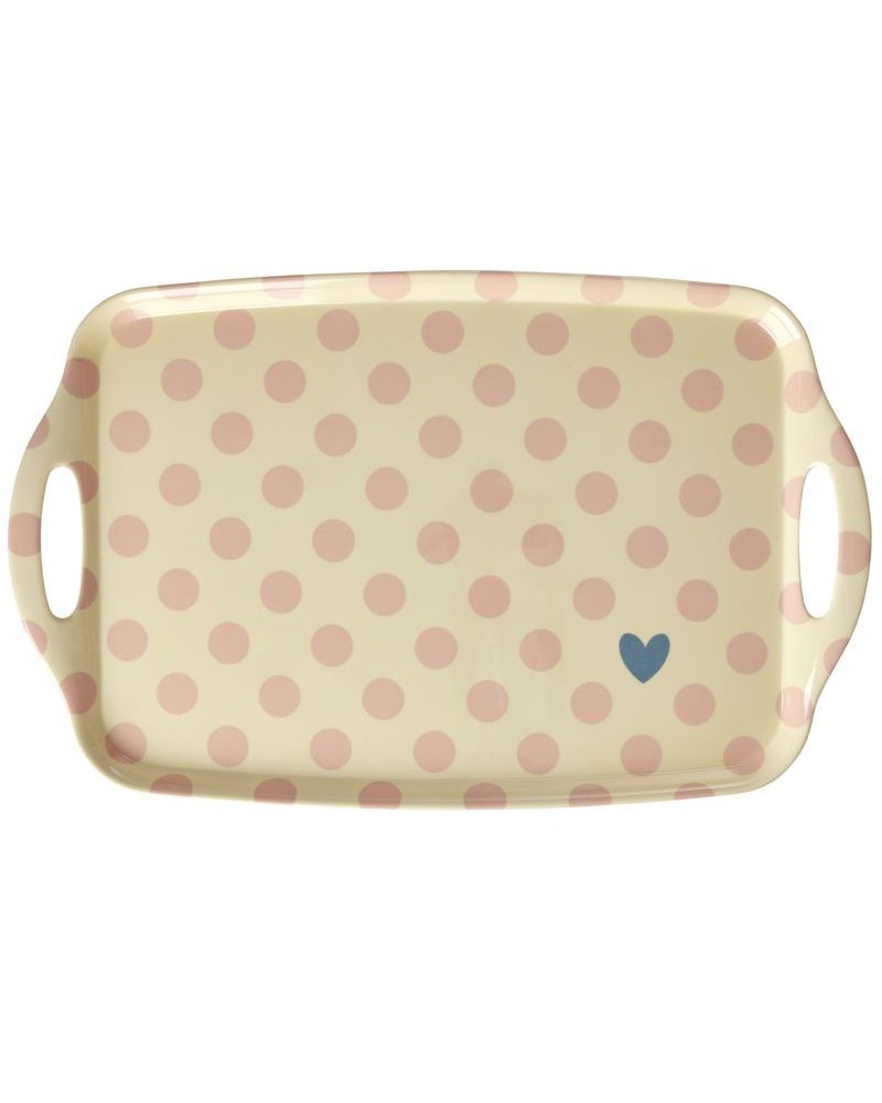 Plateau Mélamine - Rice - Dots print cream