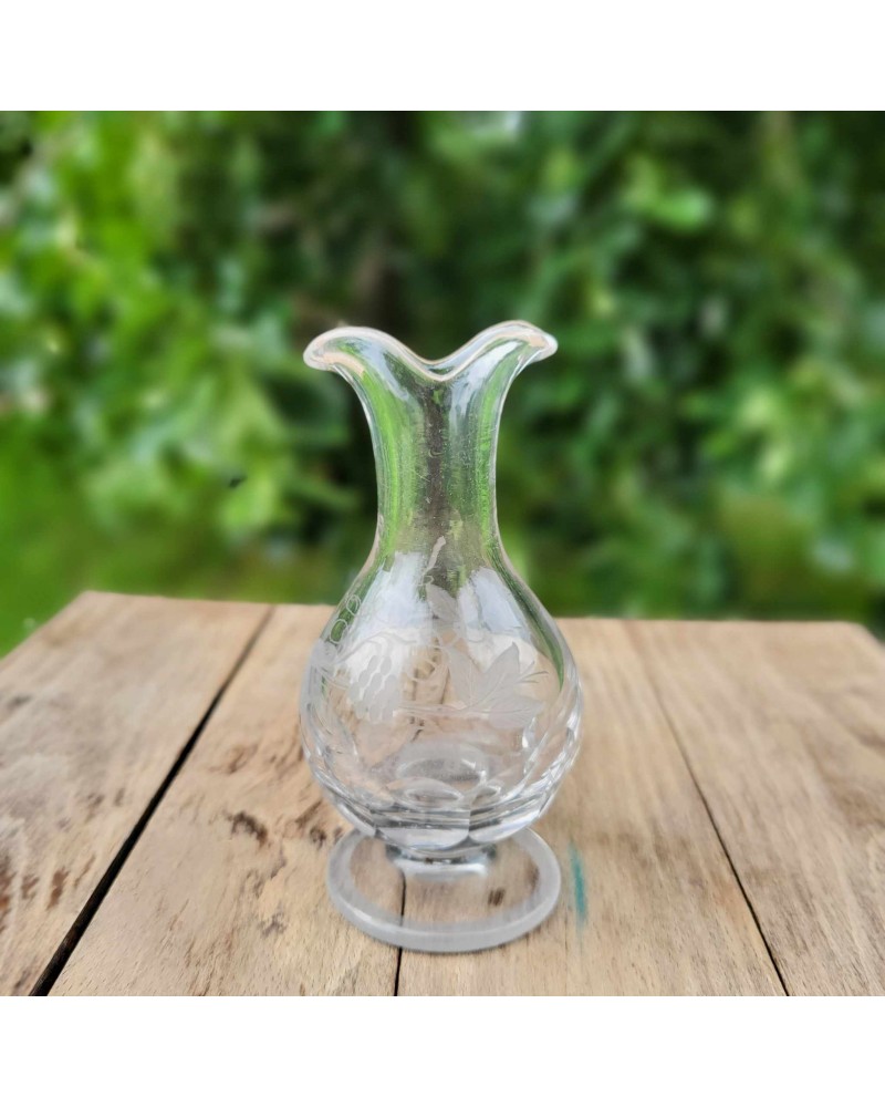 Petit Vase - gravure de feuilles