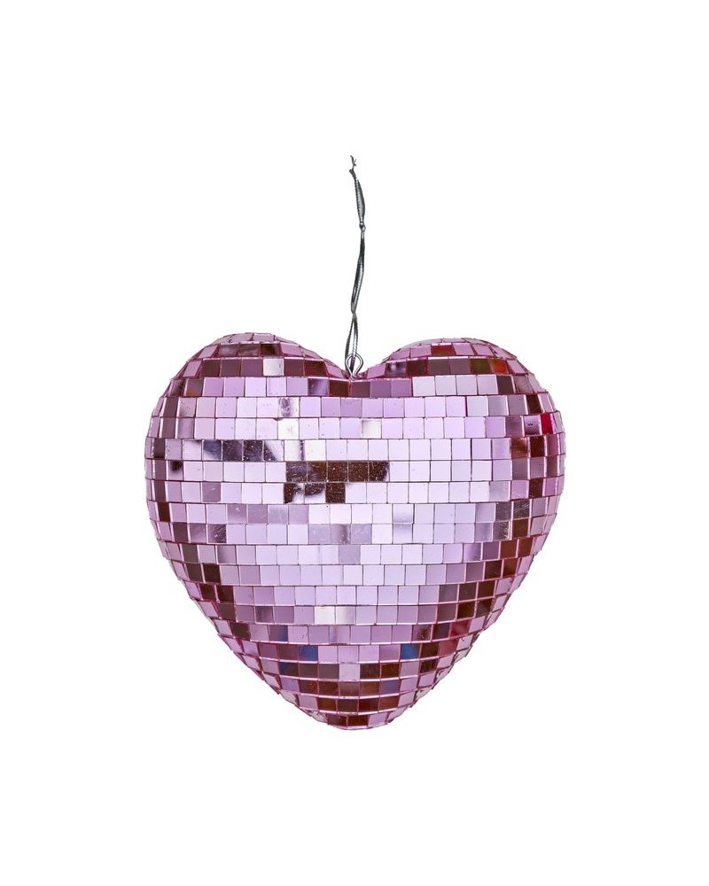 Boule à facettes - Coeur - Medium - Soft pink - Rice - DISCO-MHEA