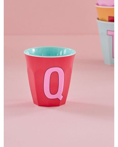 Gobelet Mélamine - Rice - Pink alphabet - O