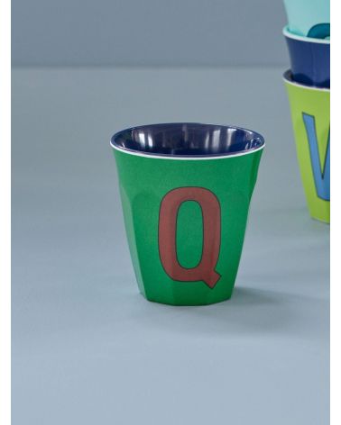Gobelet Mélamine - Rice - Pink alphabet - Q