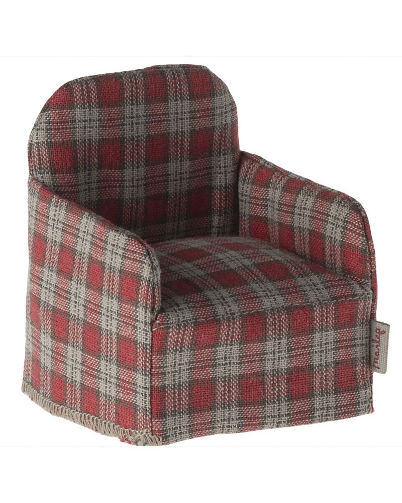 Fauteuil - Maileg - Vichy rouge - 11-4413-03