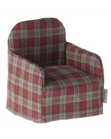 Fauteuil - Maileg - Vichy rouge - 11-4413-03