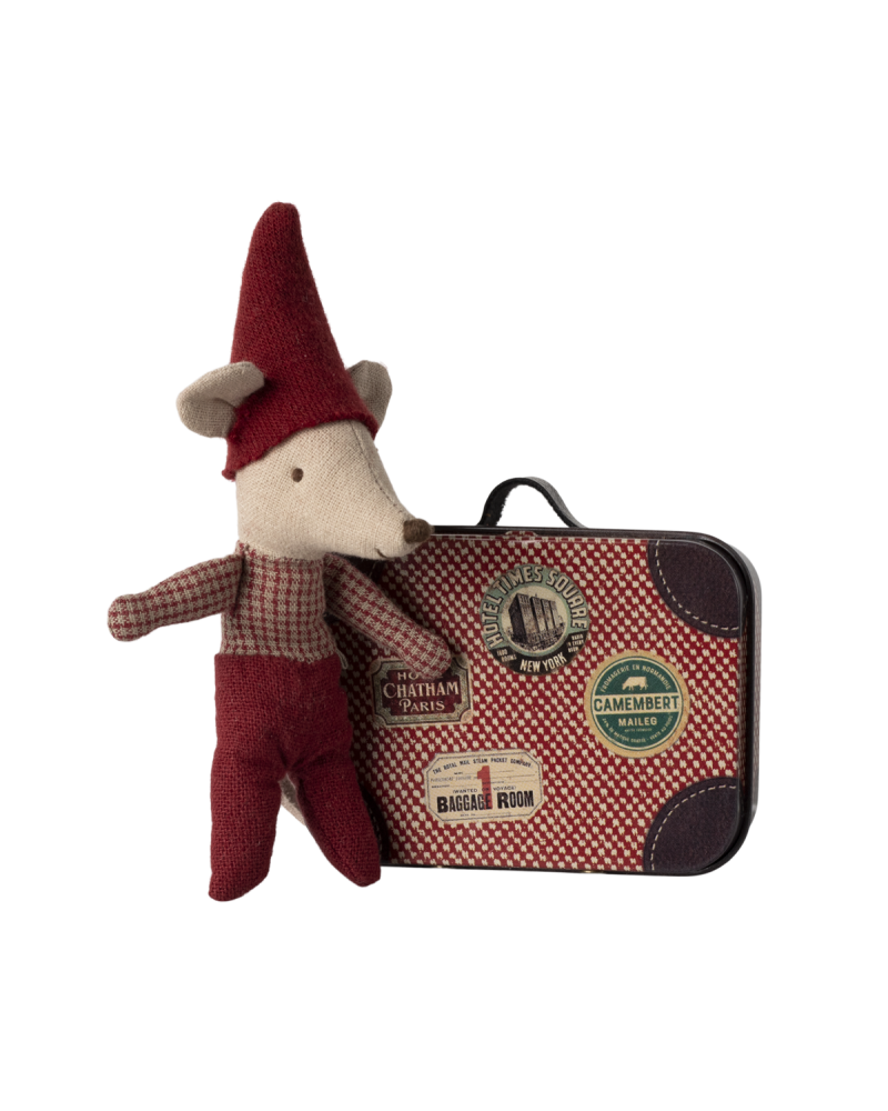 Souris de Noël - Bébé et sa valise - Maileg - 14-4700-00