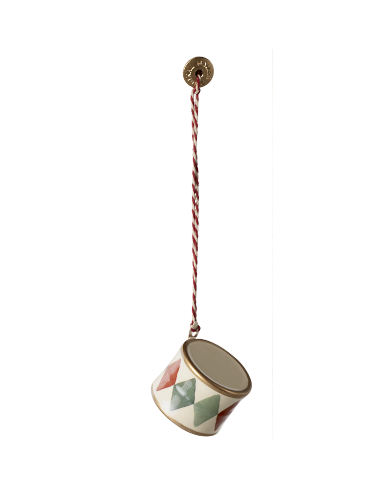 Décoration de Noël - Petit tambour losange - vert - 14-4501-00