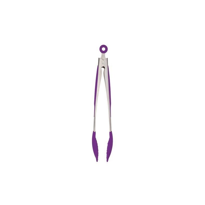 Pince en silicone - inox - Violet - 30cm
