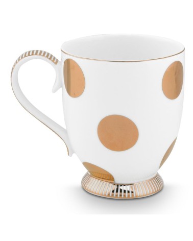 Mug - Dot delight blanc/or - Pip Studio - 350ml