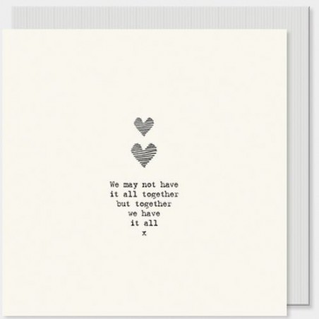 Carte postale carrée - East of India - Together