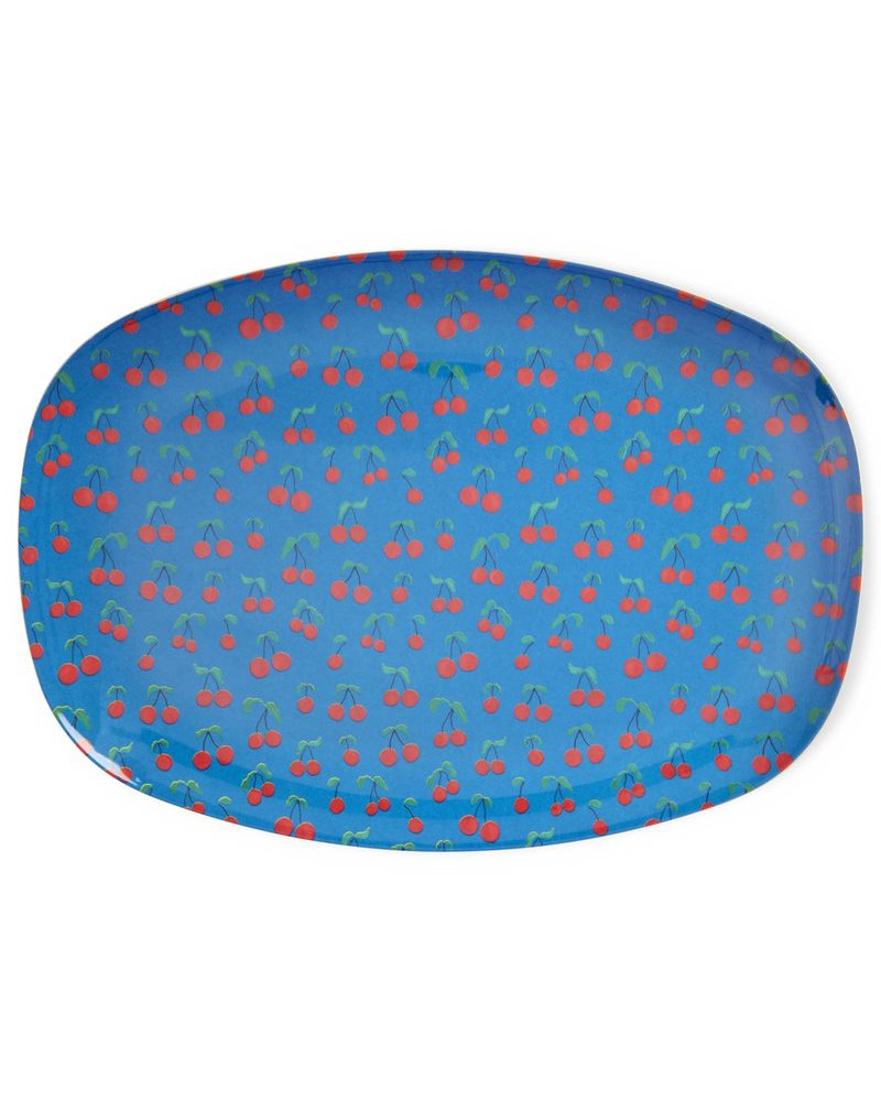 Assiette rectangulaire mélamine - Plateau Rice - Cherry Love MELPL-CHERB