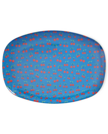 Assiette rectangulaire mélamine - Plateau Rice - Cherry Love MELPL-CHERB