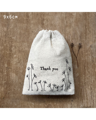 Mini pochon en tissu - Thank you - East of India - 1682