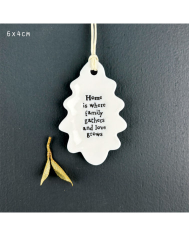 Feuille de chêne en porcelaine - Family - East of India - 4614