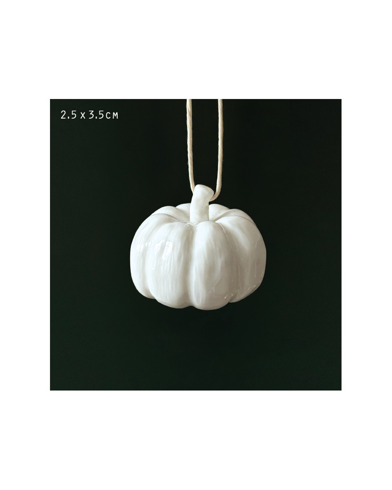 Citrouille à suspendre en porcelaine - East of India - Small