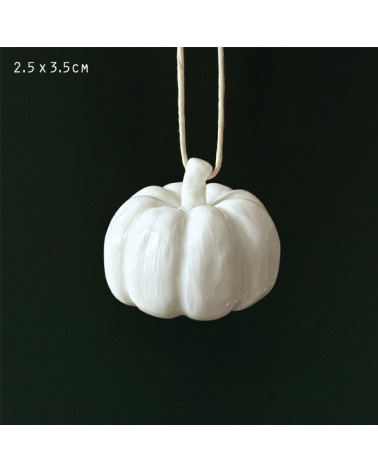 Citrouille à suspendre en porcelaine - East of India - Small